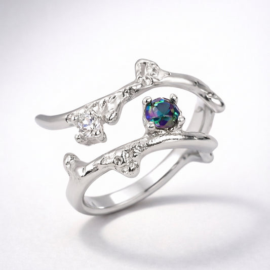 Cordelia Hammered Twist Ring | 925 Sterling Silver