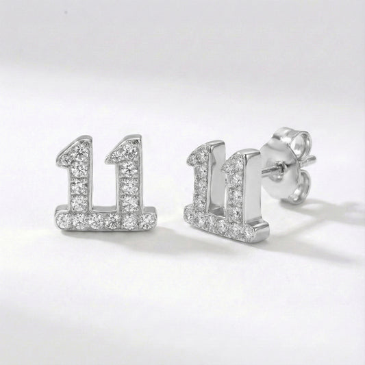 Laila 11:11 Stud Earrings | 925 Sterling Silver