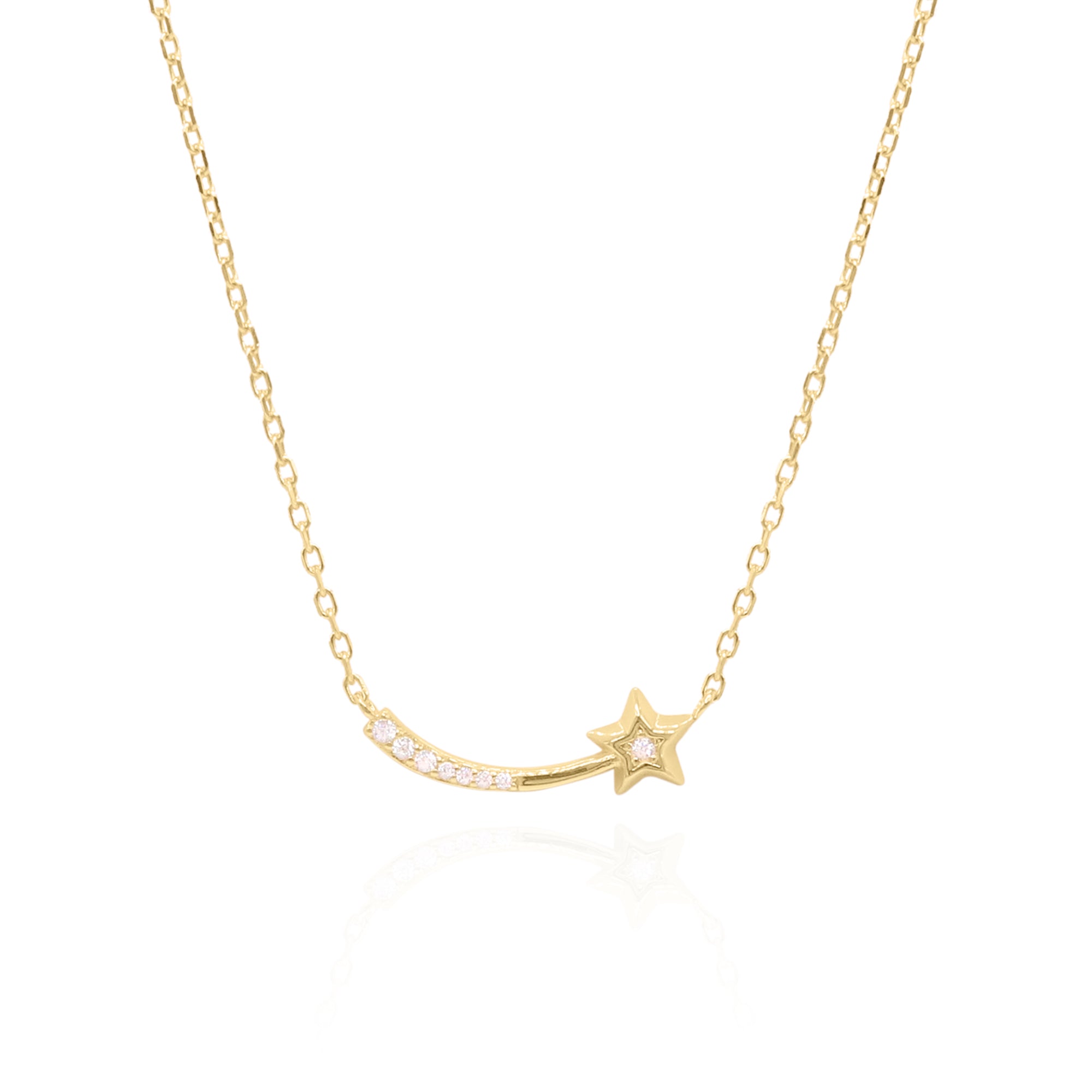 14K Gold-fill Shooting Star necklace with small chain