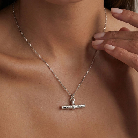 Wren T-Bar Necklace | 925 Sterling Silver