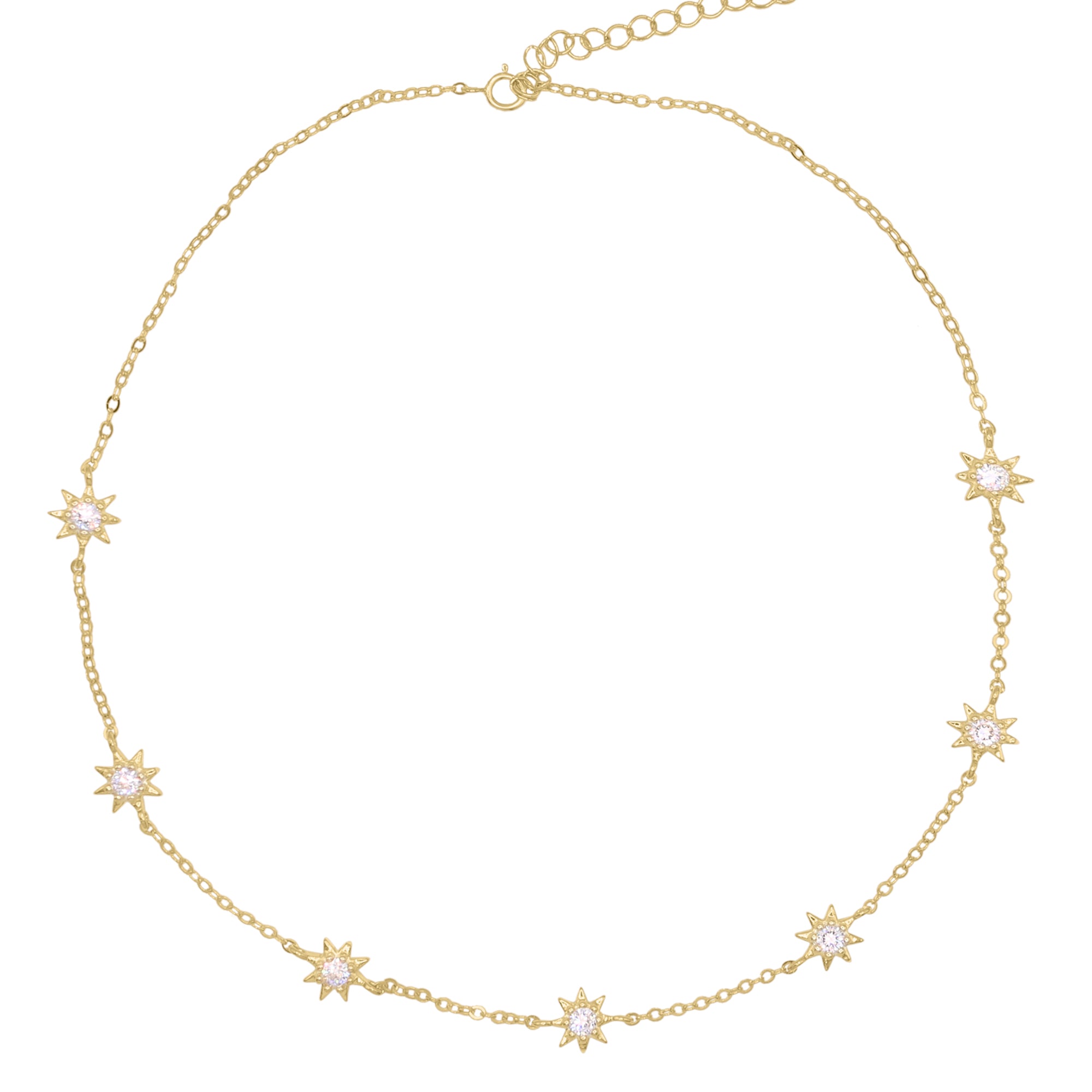 Icelyn Star Choker Necklace 18K Gold Plated Luna Charles