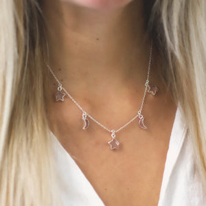 Rose Quartz Star & Moon Gift Set | 925 Sterling Silver