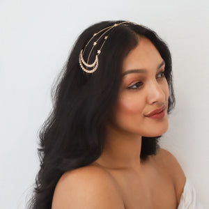 Aisha Gold Moon Pearl Headband