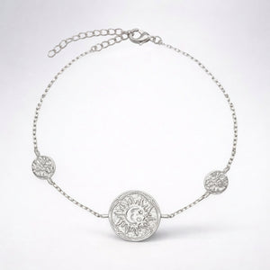 Alena Sun Coin Bracelet | 925 Sterling Silver