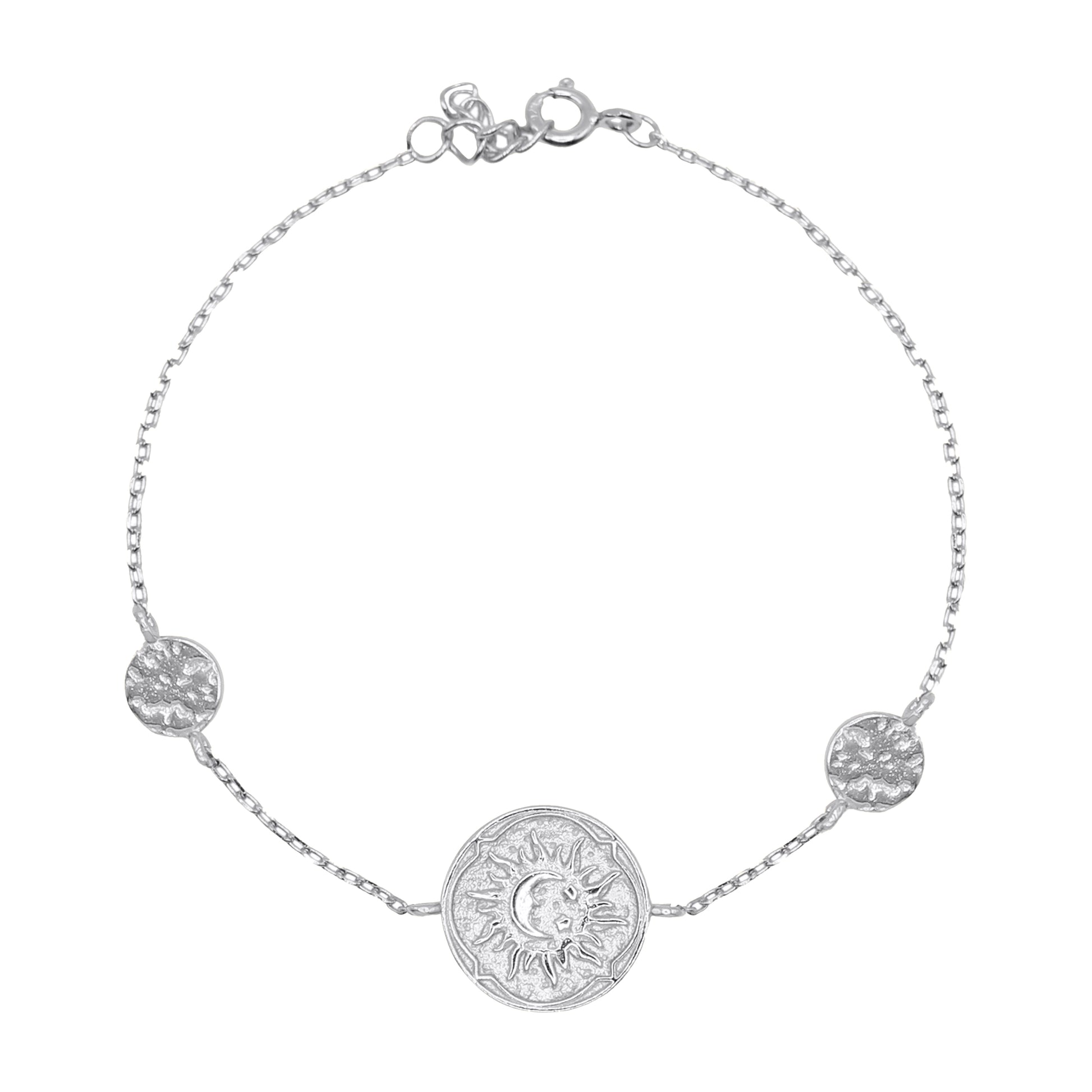 Alena Sun Coin Bracelet | 925 Sterling Silver