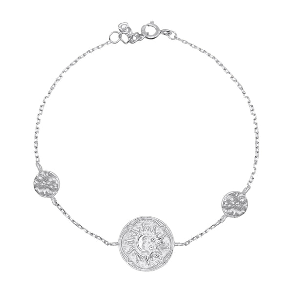 Alena Sun Coin Bracelet | 925 Sterling Silver