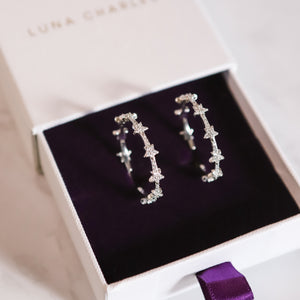 Aneira Star Hoop Earrings | 925 Sterling Silver