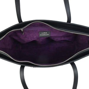 Anya Star Studded Tote Bag - Black & Silver