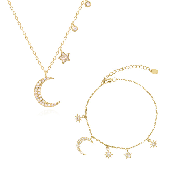 Star and moon on sale necklace