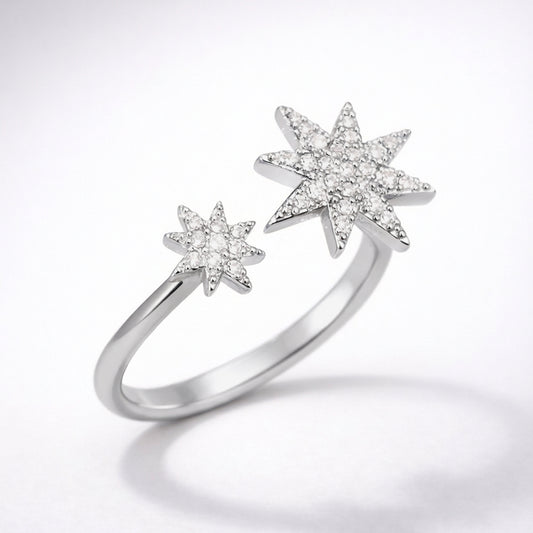 Astrid Double Star Ring | 925 Sterling Silver
