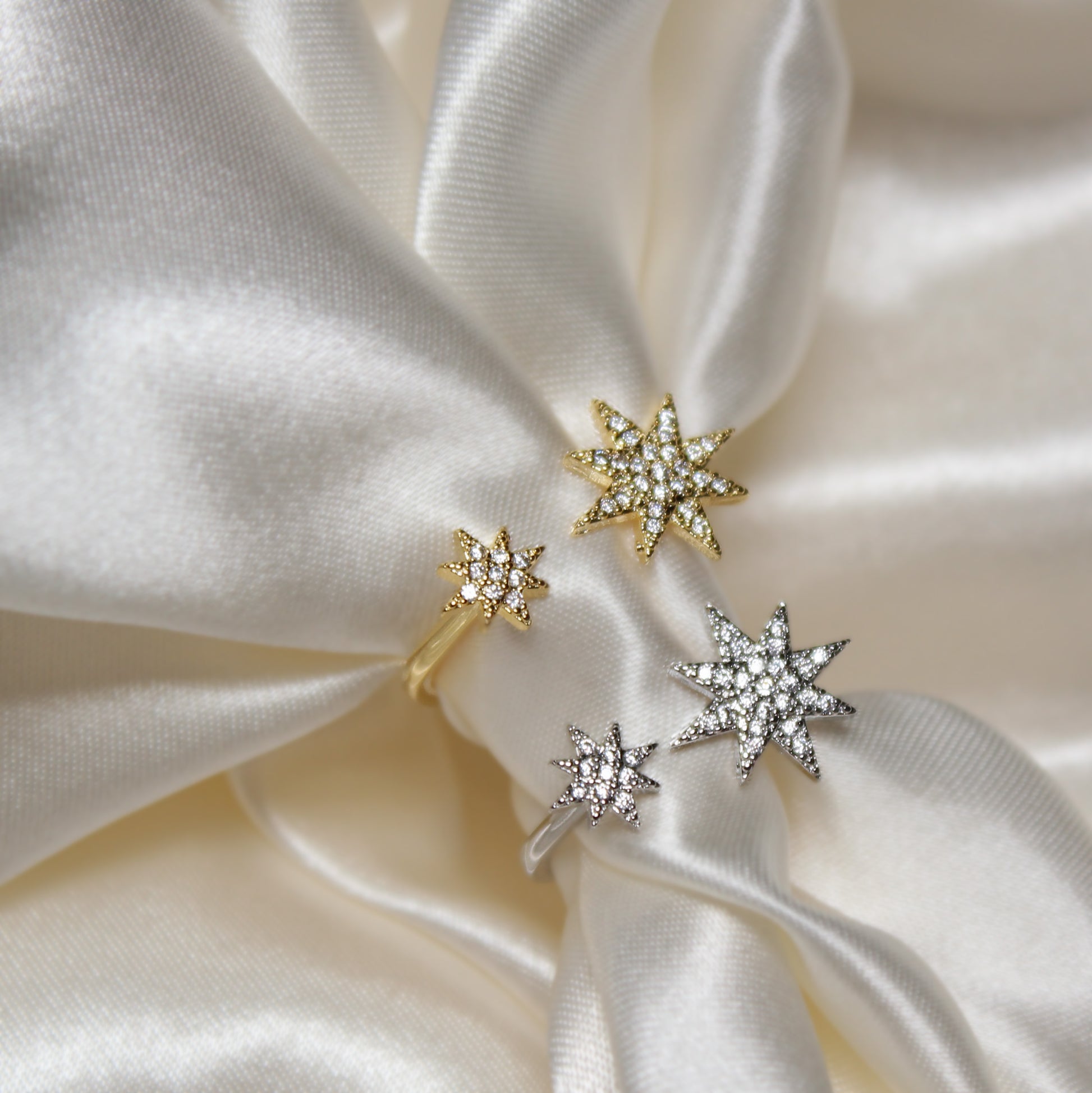 Astrid Double Star Ring | 14K Gold Plated