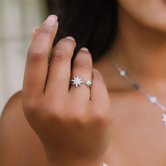 Astrid Double Star Ring | 925 Sterling Silver