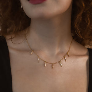 Beau Lightning Necklace | 14K Gold Plated