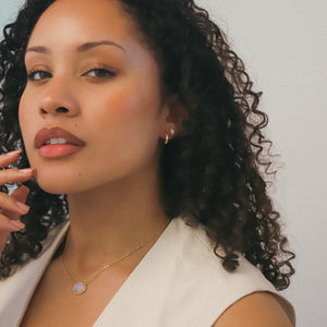 Bianca Moonstone Pendant Necklace | 14K Gold Plated