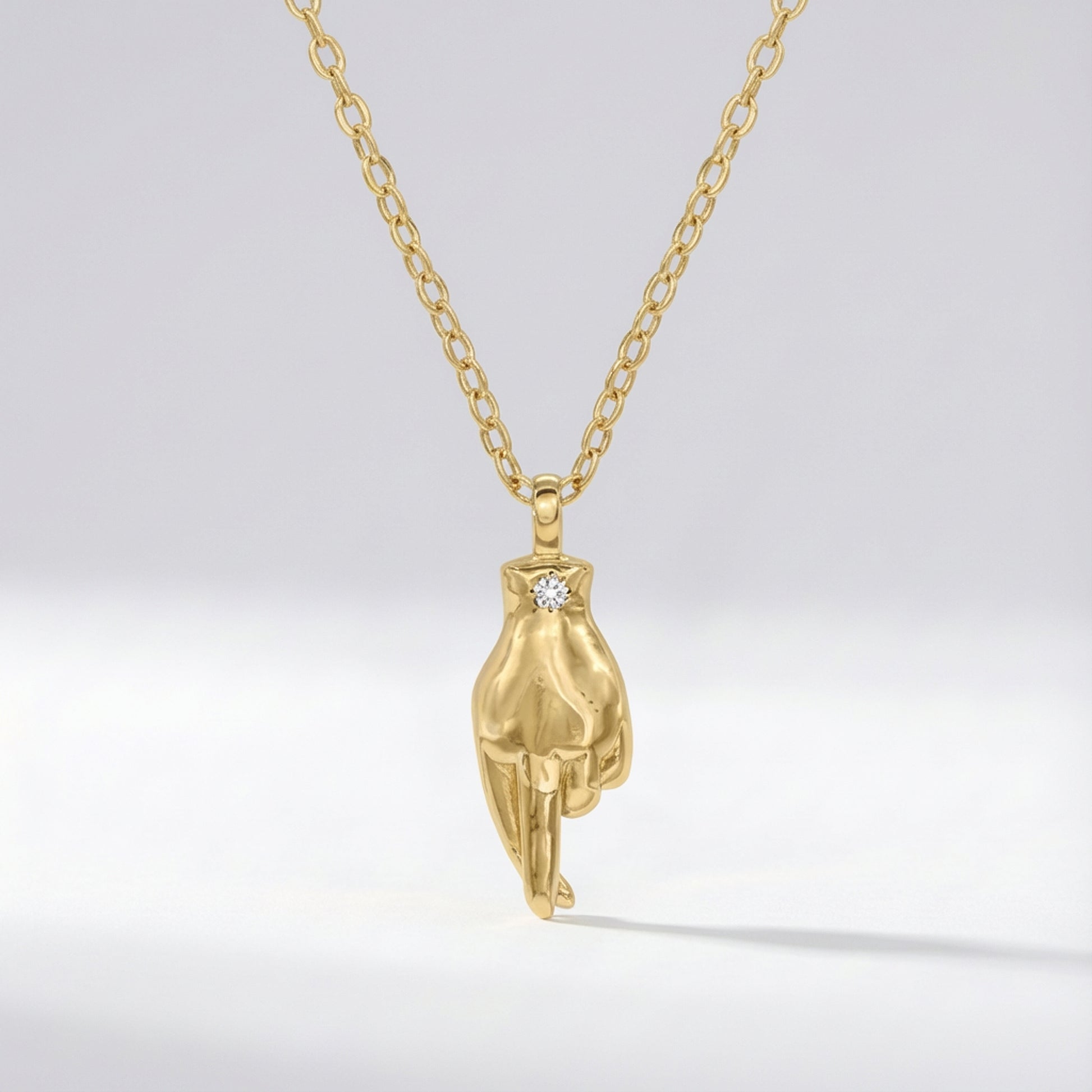 Billie Fingers Crossed Necklace | 18k Gold Plated