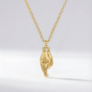 Billie Fingers Crossed Necklace | 18k Gold Plated