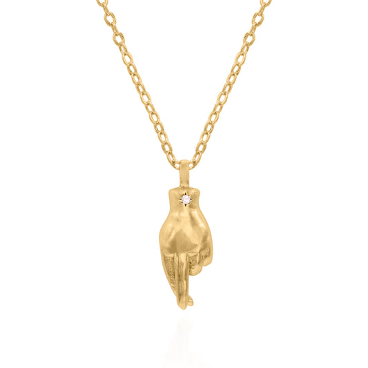 Billie Fingers Crossed Necklace | 18k Gold Plated