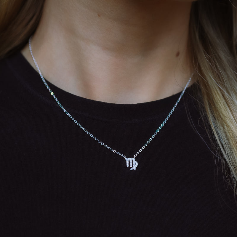 Sterling silver hot sale zodiac necklace