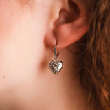 Blythe Bubble Heart Huggies | 925 Sterling Silver