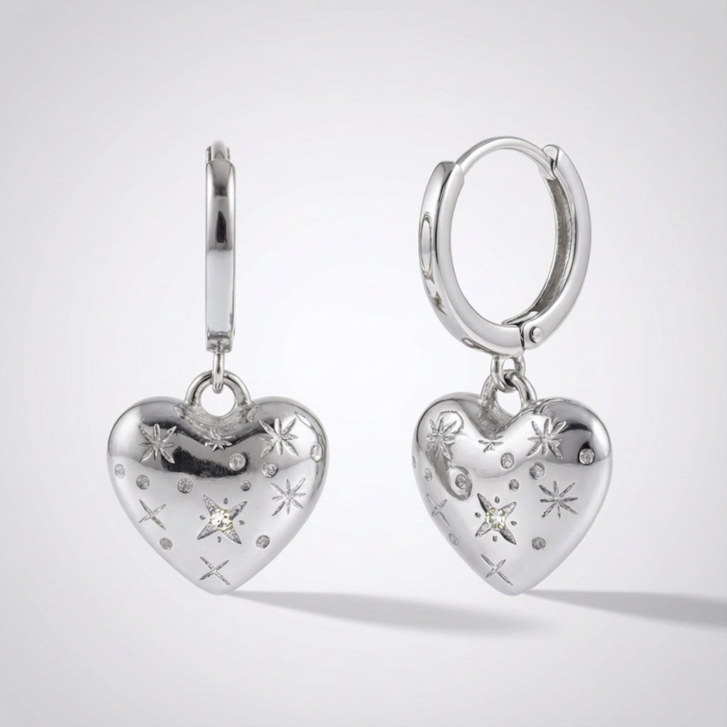 Blythe Bubble Heart Huggies 925 Sterling