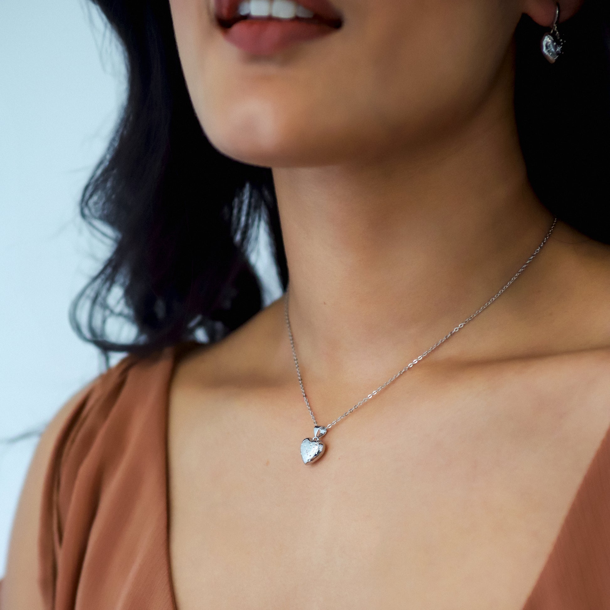 Vida Bubble Heart Necklace | 925 Sterling Silver