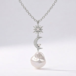 Bronte Pearl Drop Necklace | 925 Sterling Silver