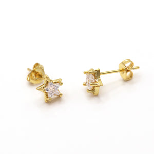Brooke Star Stud Earrings | 18K Gold Plated