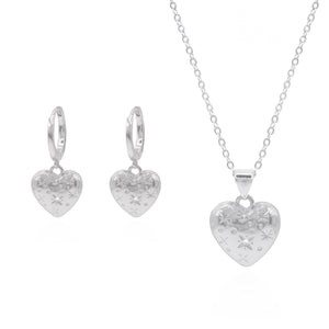 Bubble Heart Gift Set | Earrings & Necklace | 925 Sterling Silver