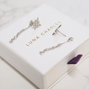 Cassie Star Drop Earrings | 925 Sterling Silver
