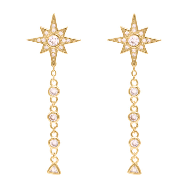 🎁 Cassie Star Drop Earrings | 18K Gold Plated (100% off)