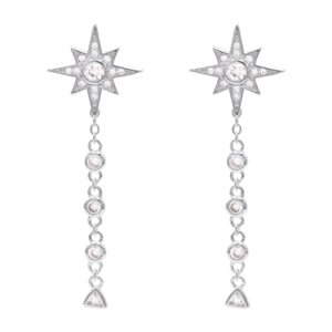 Cassie Star Drop Earrings | 925 Sterling Silver