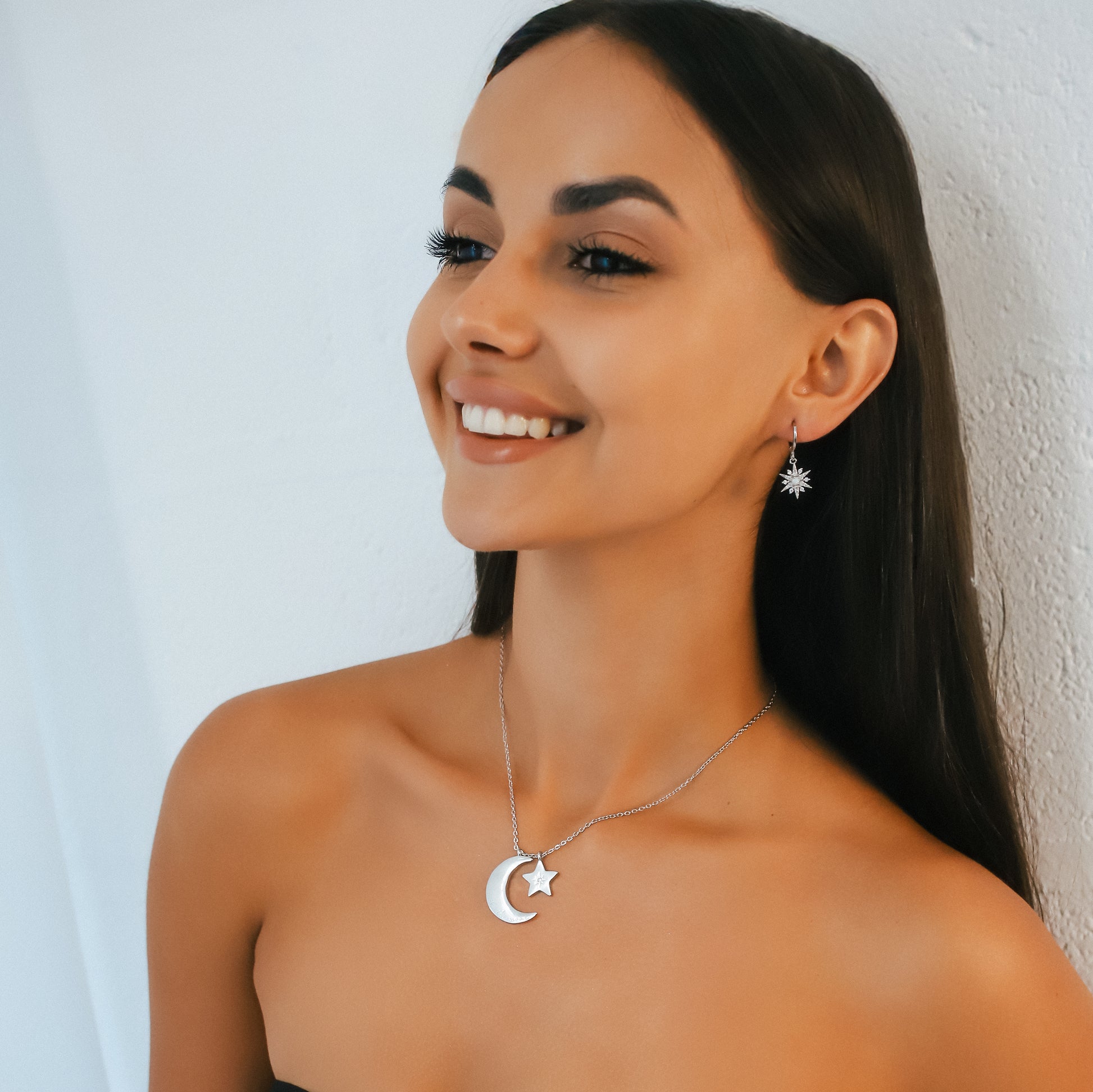 Cherish To The Moon & Back Necklace | 925 Sterling Silver