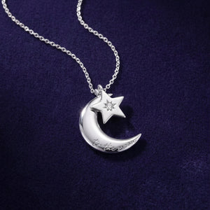 Cherish To The Moon & Back Necklace | 925 Sterling Silver