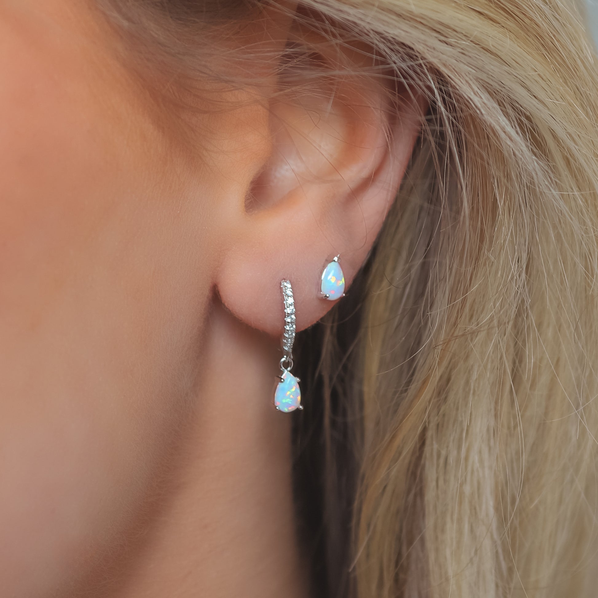 Clara Opal Stud Earrings | 925 Sterling Silver