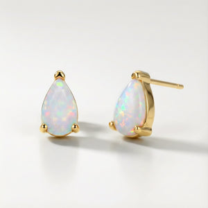 Clara Opal Stud Earrings | 18k Gold Plated