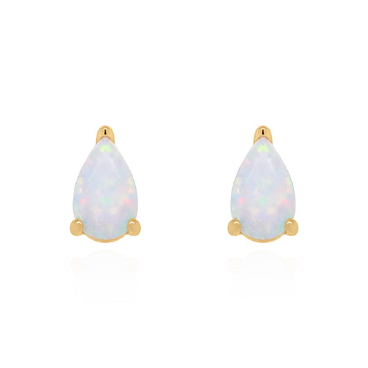 Clara Opal Stud Earrings | 18k Gold Plated