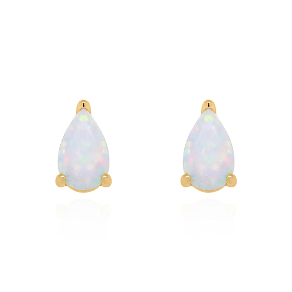 Clara Opal Stud Earrings | 18k Gold Plated