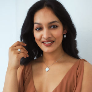 Roxanne Opal Heart Ring | 925 Sterling Silver