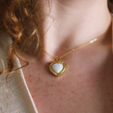 Opal Heart Necklace Gift Set | Earrings & Necklace | 18k Gold Plated