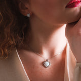 Opal Heart Necklace Gift Set | Earrings & Necklace | 925 Sterling Silver