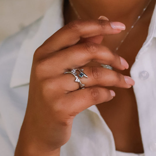 Cordelia Hammered Twist Ring | 925 Sterling Silver