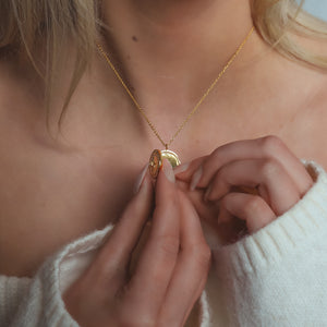 Eden Star Locket Necklace | 18k Gold Plated