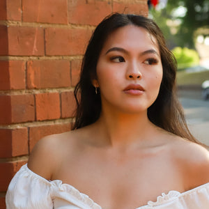 Bridget Lightning Huggie Hoop Earrings | 925 Sterling Silver