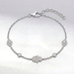 Eina Hamsa Hand & Evil Eye Bracelet | 925 Sterling Silver