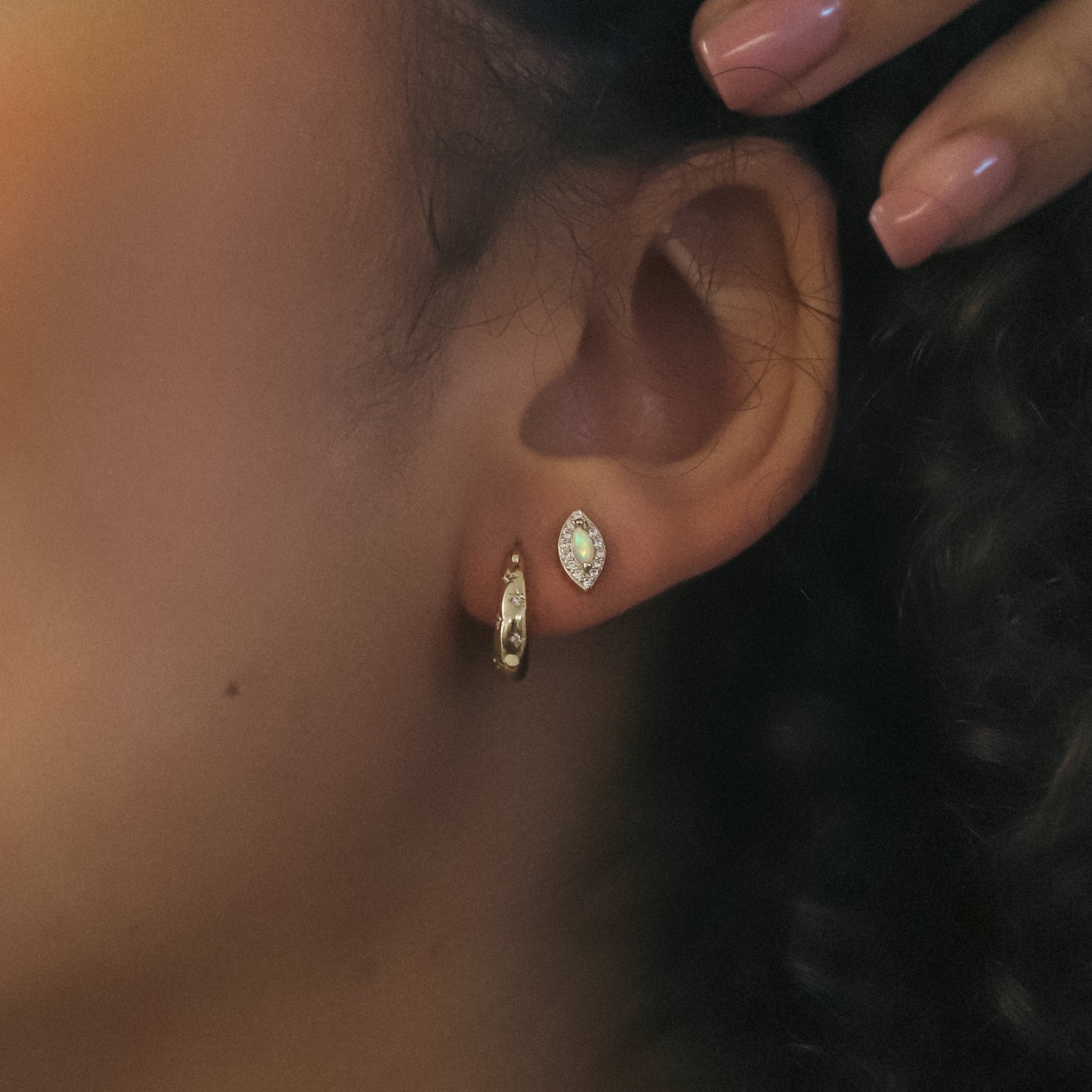 Esti Star Hoop Earrings | 18K Gold Plated