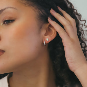 Esti Star Hoop Earrings | 925 Sterling Silver