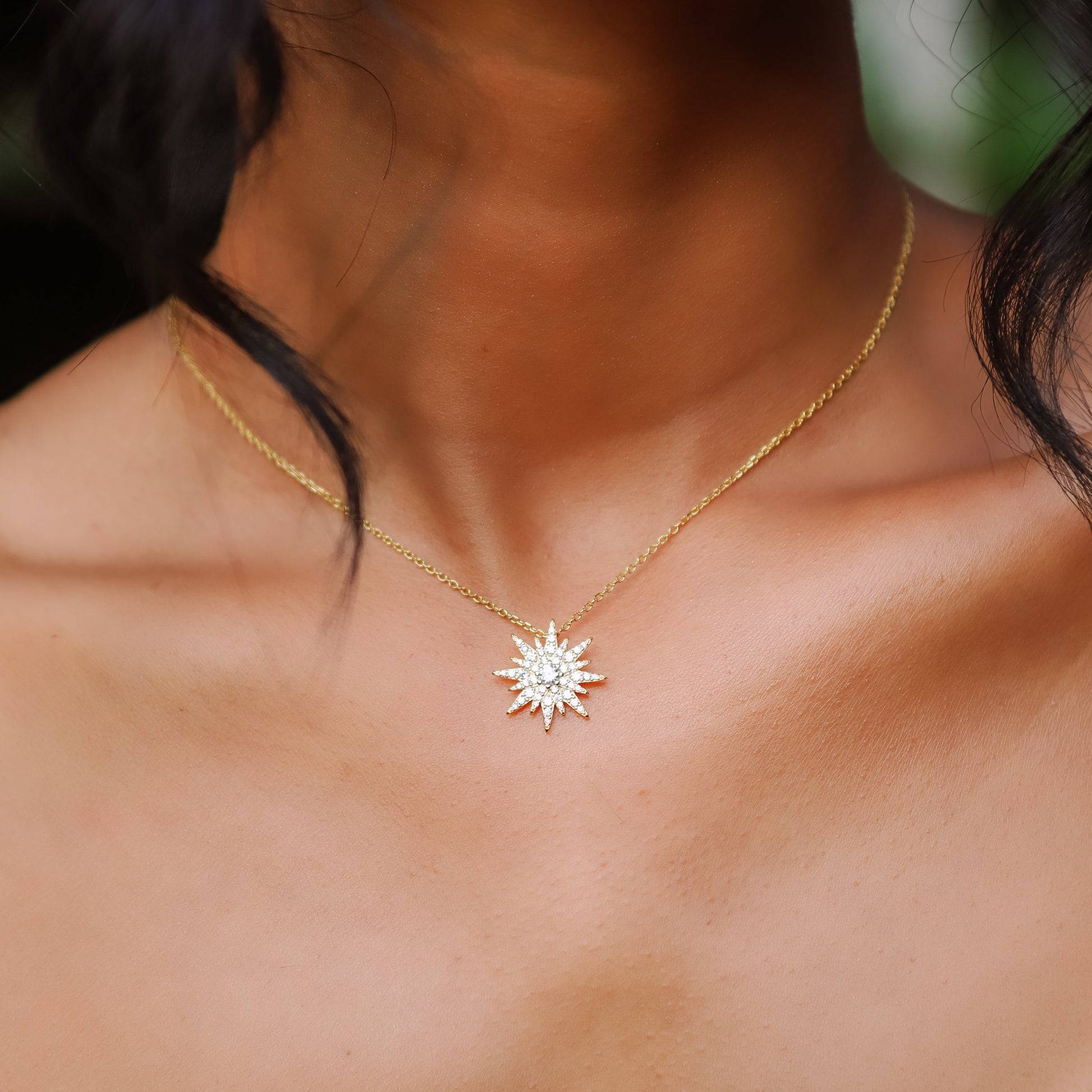 Starburst Gift Set | Earrings & Necklace | 18k Gold Plated