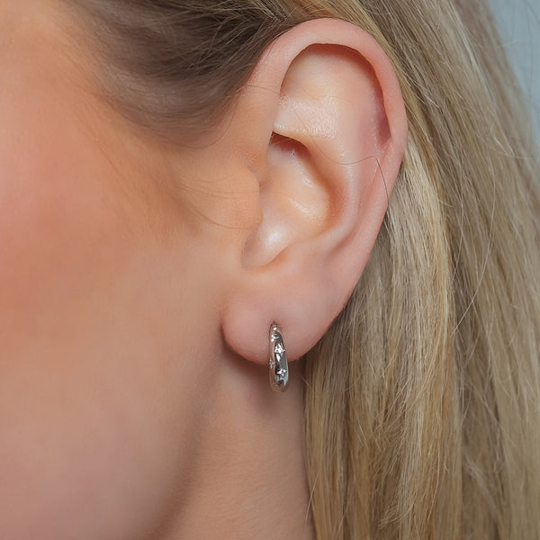 Esti Star Hoop Earrings | 925 Sterling Silver