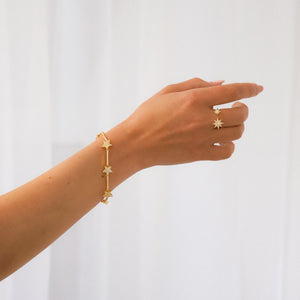 Etta Sparkling Star Bracelet | 18k Gold Plated