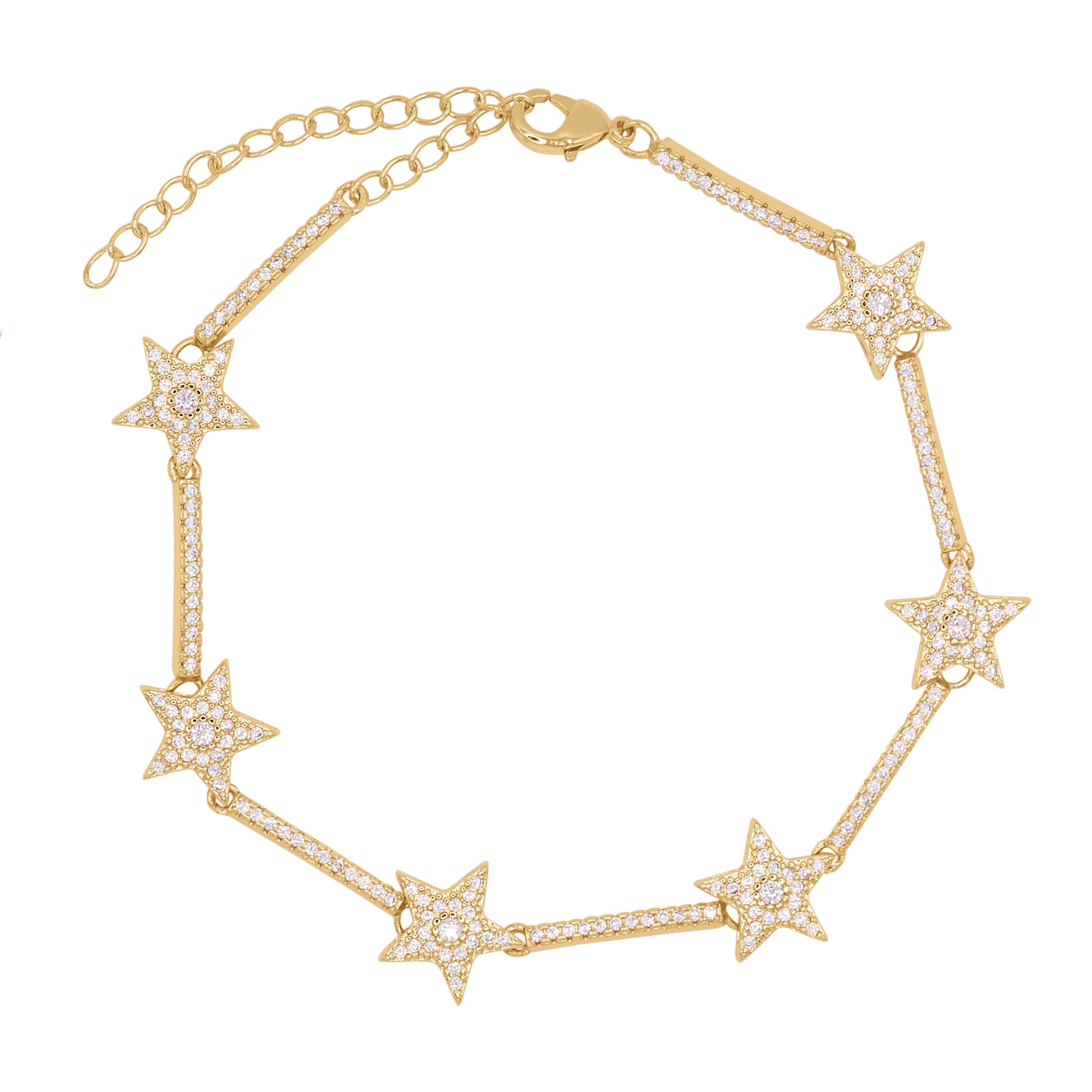 Etta Sparkling Star Bracelet | 18k Gold Plated